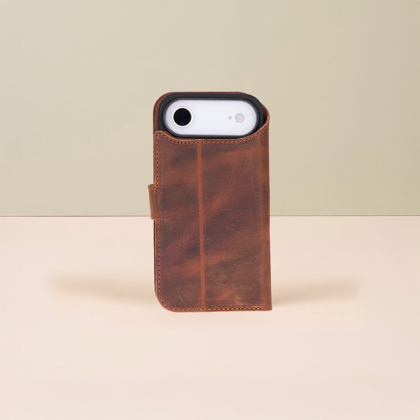 Premium Leather iPhone Air Wallet Case – Brown - Austin