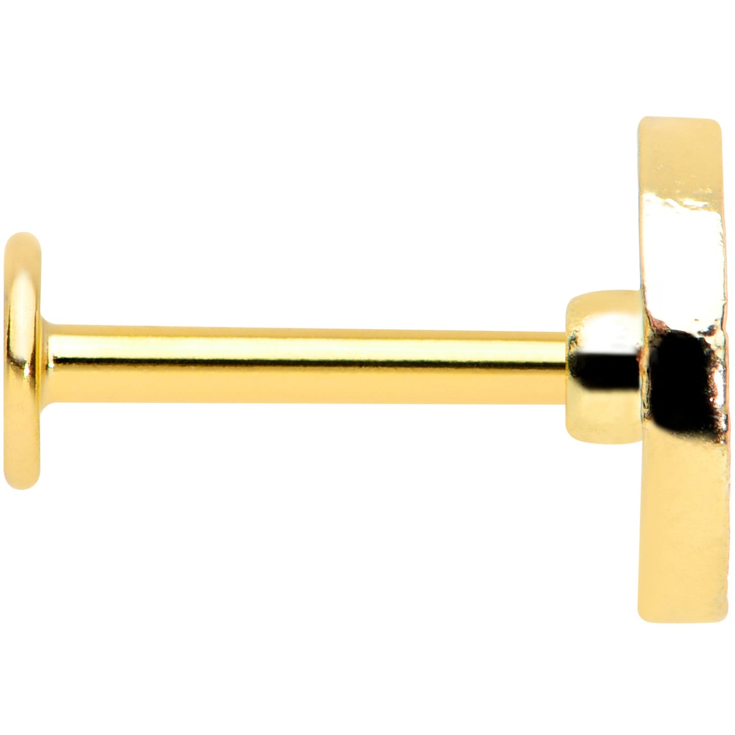 16G 5/16 Clear Gem Gold Tone Tasty Orange Fruit Labret Tragus