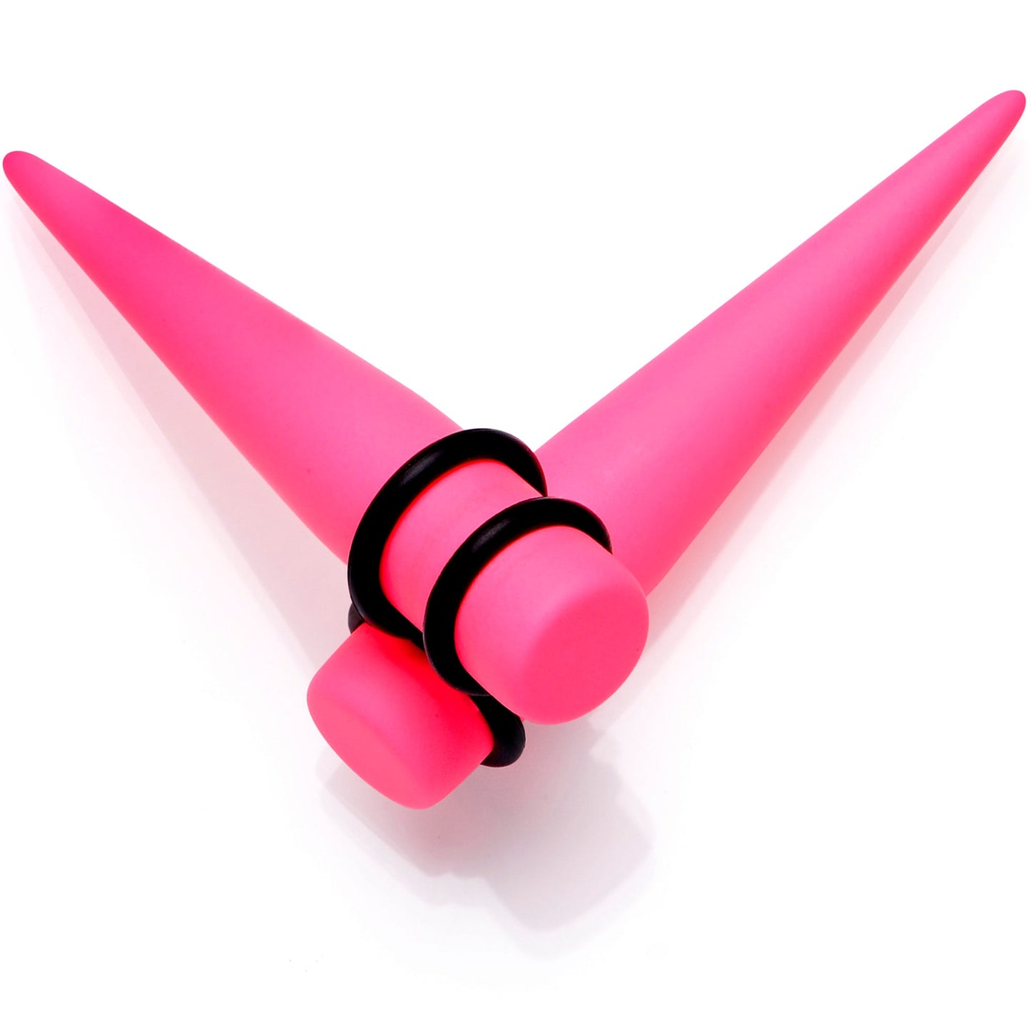 Pink Matte Acrylic Straight Taper Set 2G to 00G