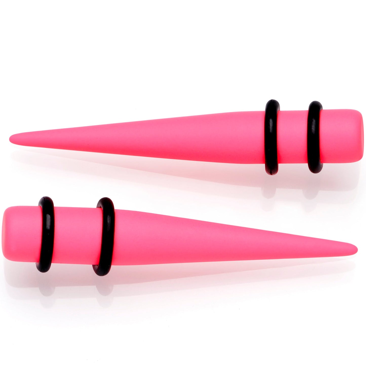 Pink Matte Acrylic Straight Taper Set 2G to 00G