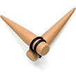 Tan Matte Acrylic Straight Taper Set 2G to 00G
