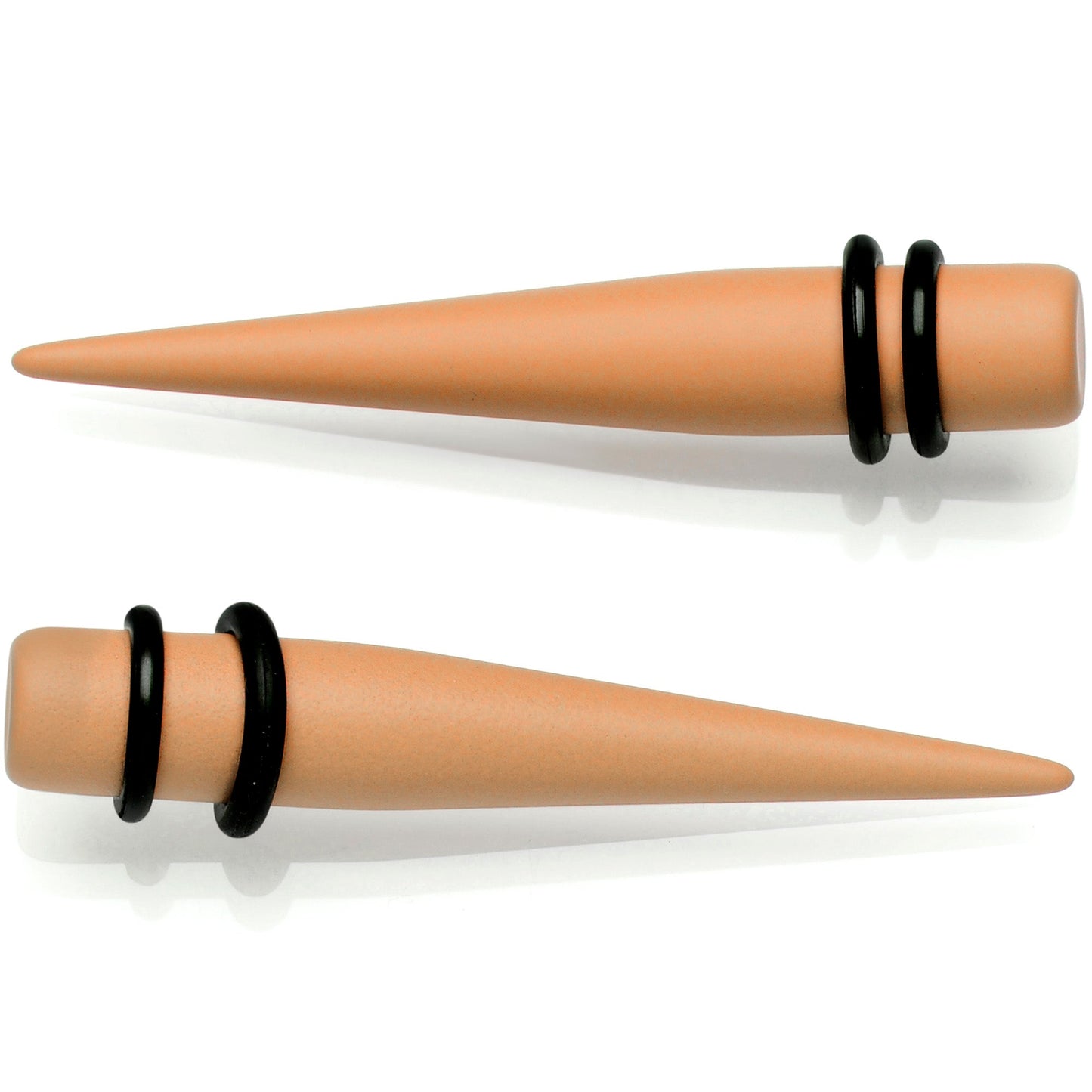 Tan Matte Acrylic Straight Taper Set 2G to 00G