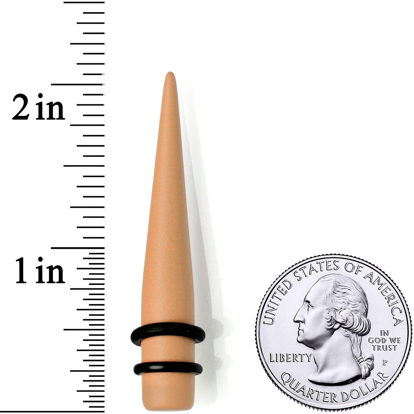 Tan Matte Acrylic Straight Taper Set 2G to 00G