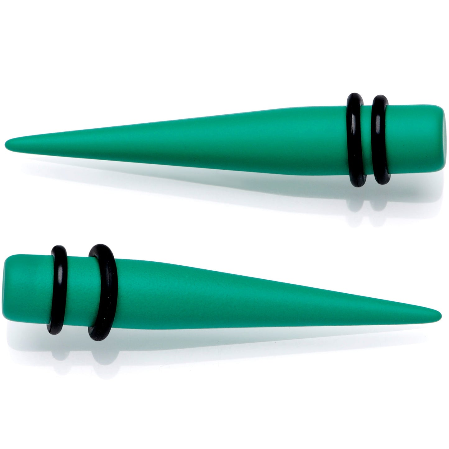 Green Matte Acrylic Straight Taper Set 2G to 00G
