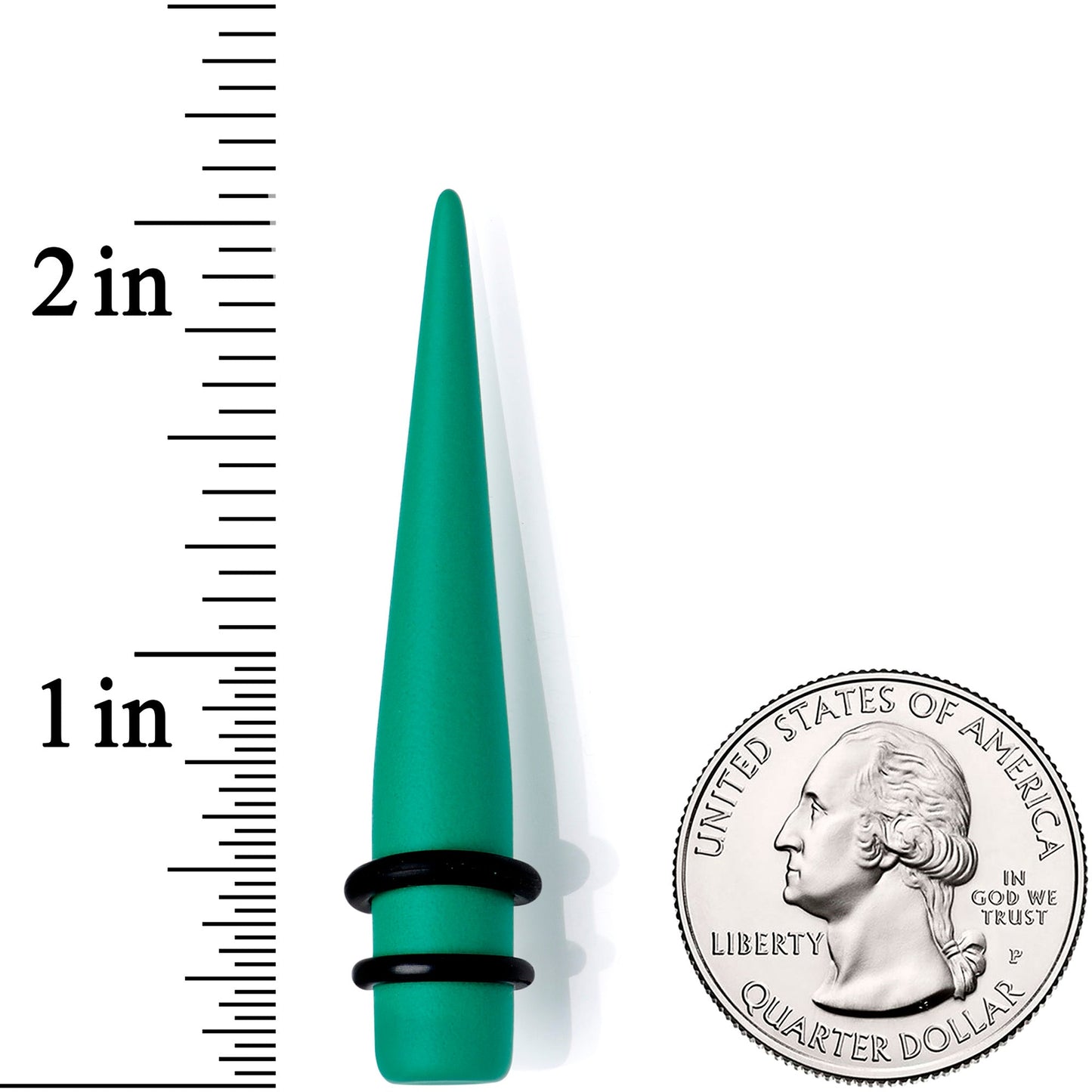 Green Matte Acrylic Straight Taper Set 2G to 00G
