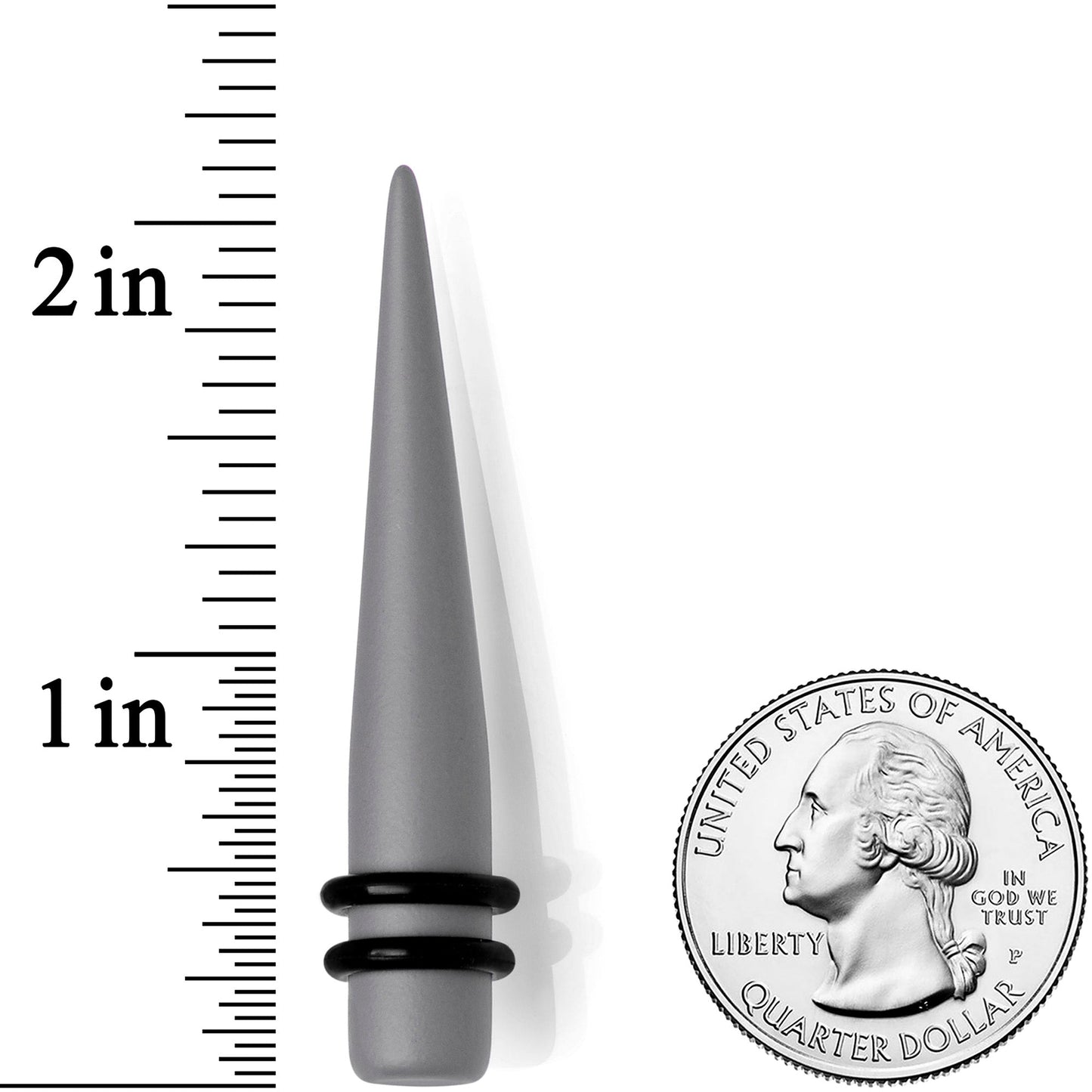 Grey Matte Acrylic Straight Taper Set 2G to 00G