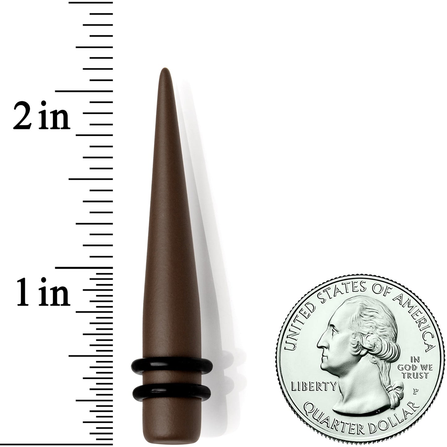 Dark Brown Matte Acrylic Straight Taper Set 12G to 00G