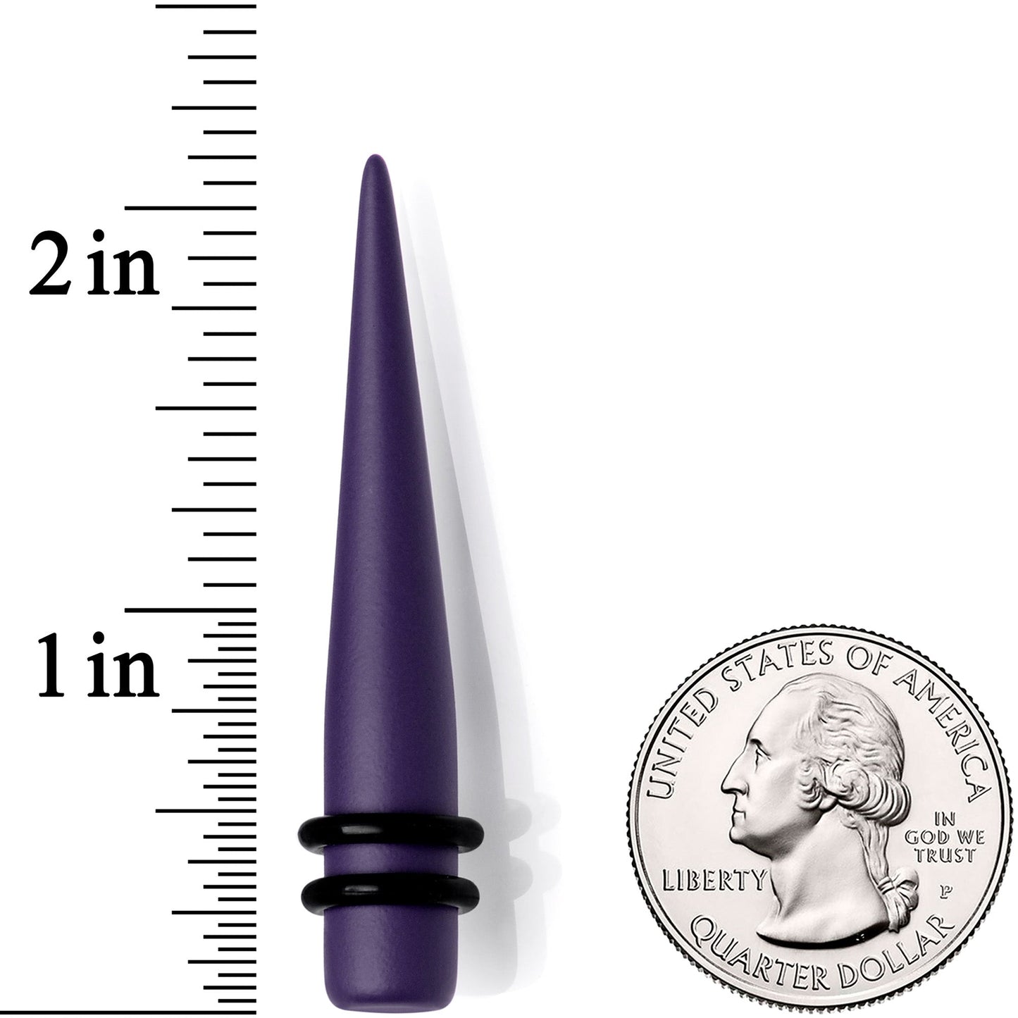Dark Purple Matte Acrylic Straight Taper Set 12G to 00G