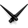 Black Matte Acrylic Straight Taper Set Available in Sizes 12G to 00G