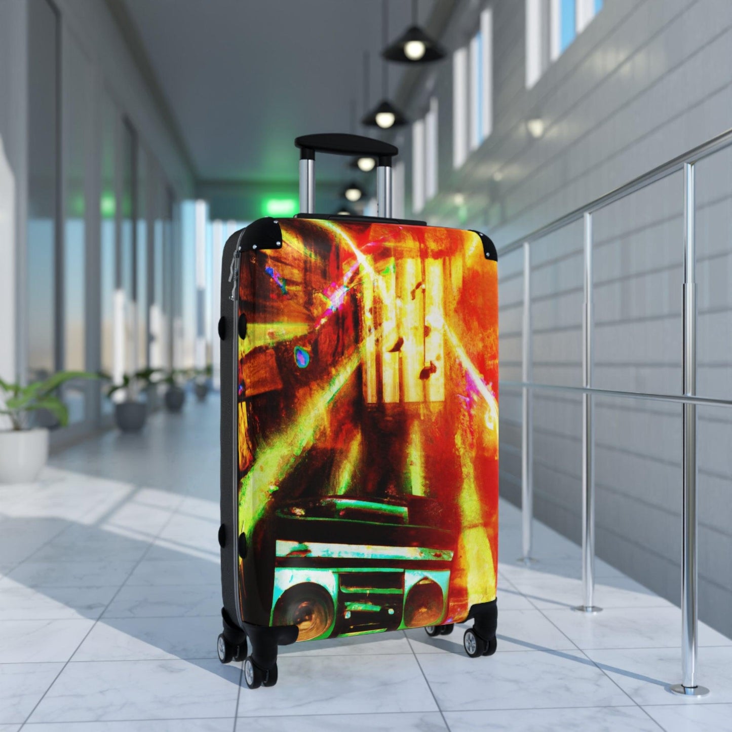 Prison Boombox Light Burst Suitcase by Lizard Vigilante - Lizard Vigilante