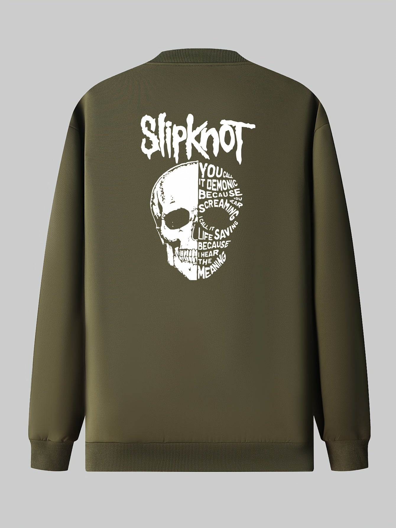 Slipknot Graphic Print Casual Jacket – Men's Polyester Knit Baseball Collar Jacket with Zipper Closure and Pockets, All-Season Athletic Outerwear - Premium jacket from Lizard Vigilante - Just $46.88! Shop now at Lizard Vigilante