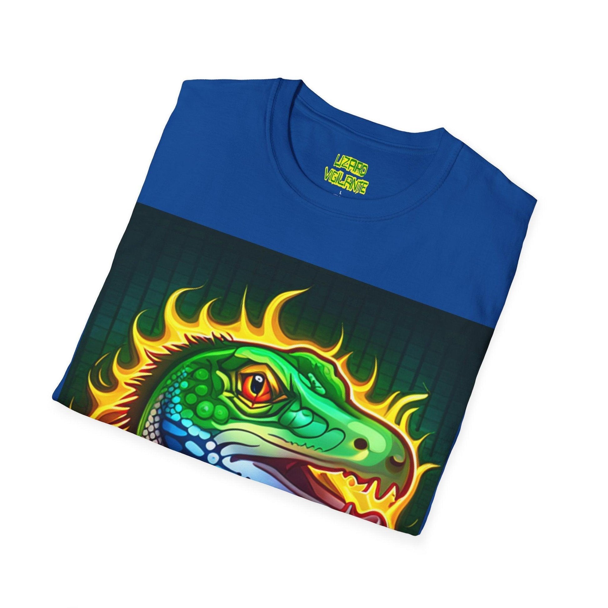 Fire Lizard Unisex Softstyle T-Shirt - Lizard Vigilante