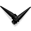 Black Matte Acrylic Straight Taper Set Available in Sizes 12G to 00G