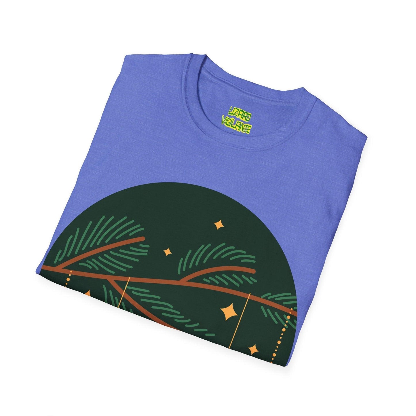 Decorated Christmas Tree Branch Unisex Softstyle T-Shirt - Lizard Vigilante