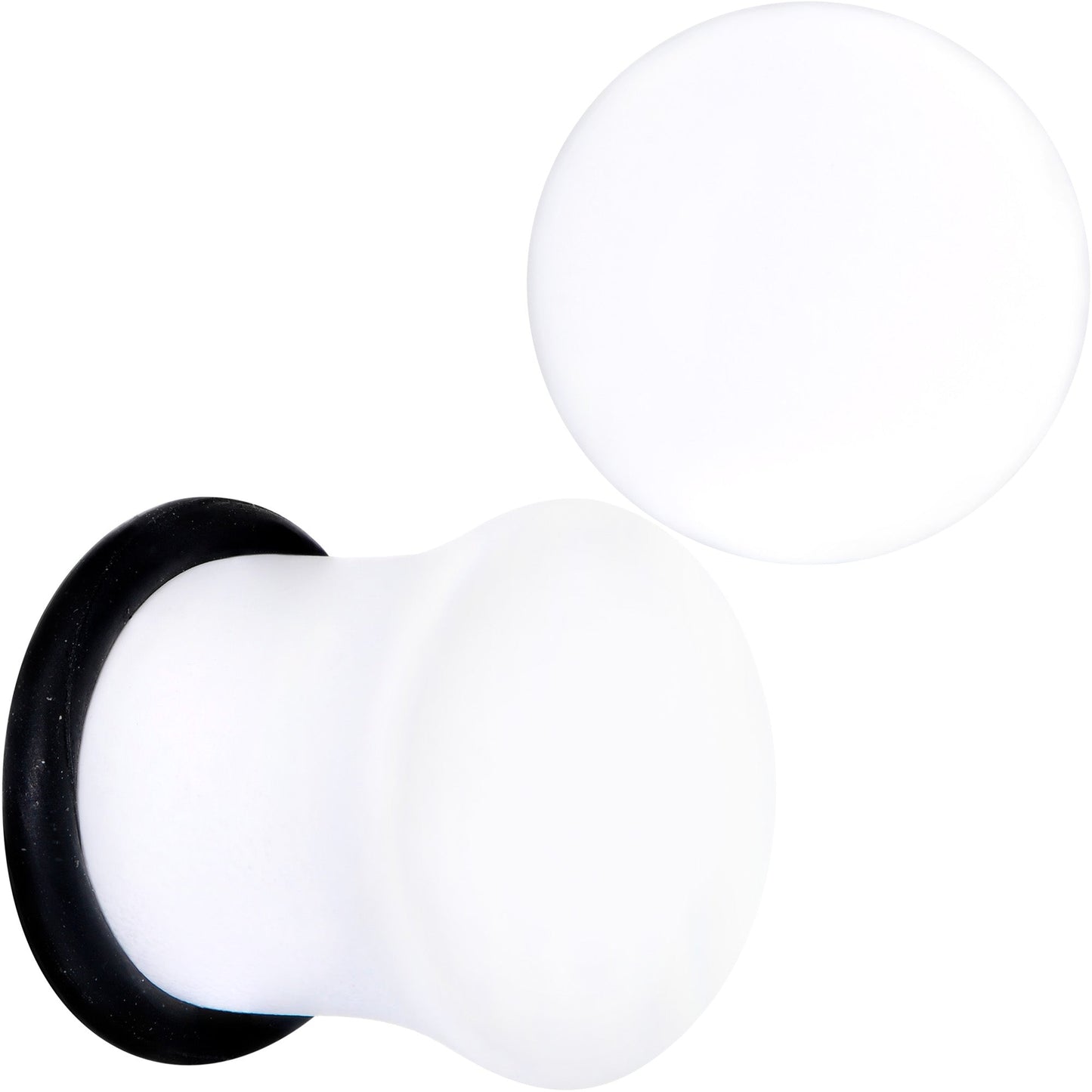Wonderful White Matte Acrylic Single Flare Plug Set