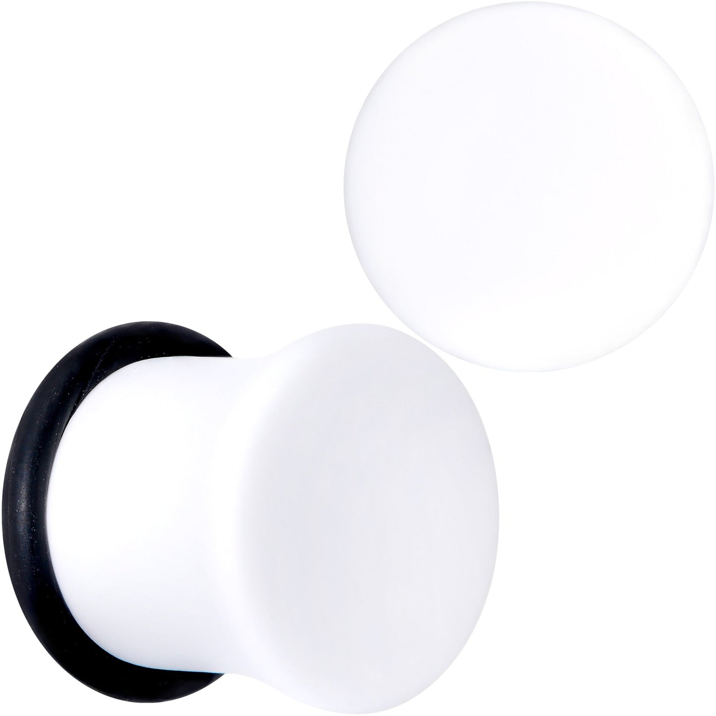 Wonderful White Matte Acrylic Single Flare Plug Set