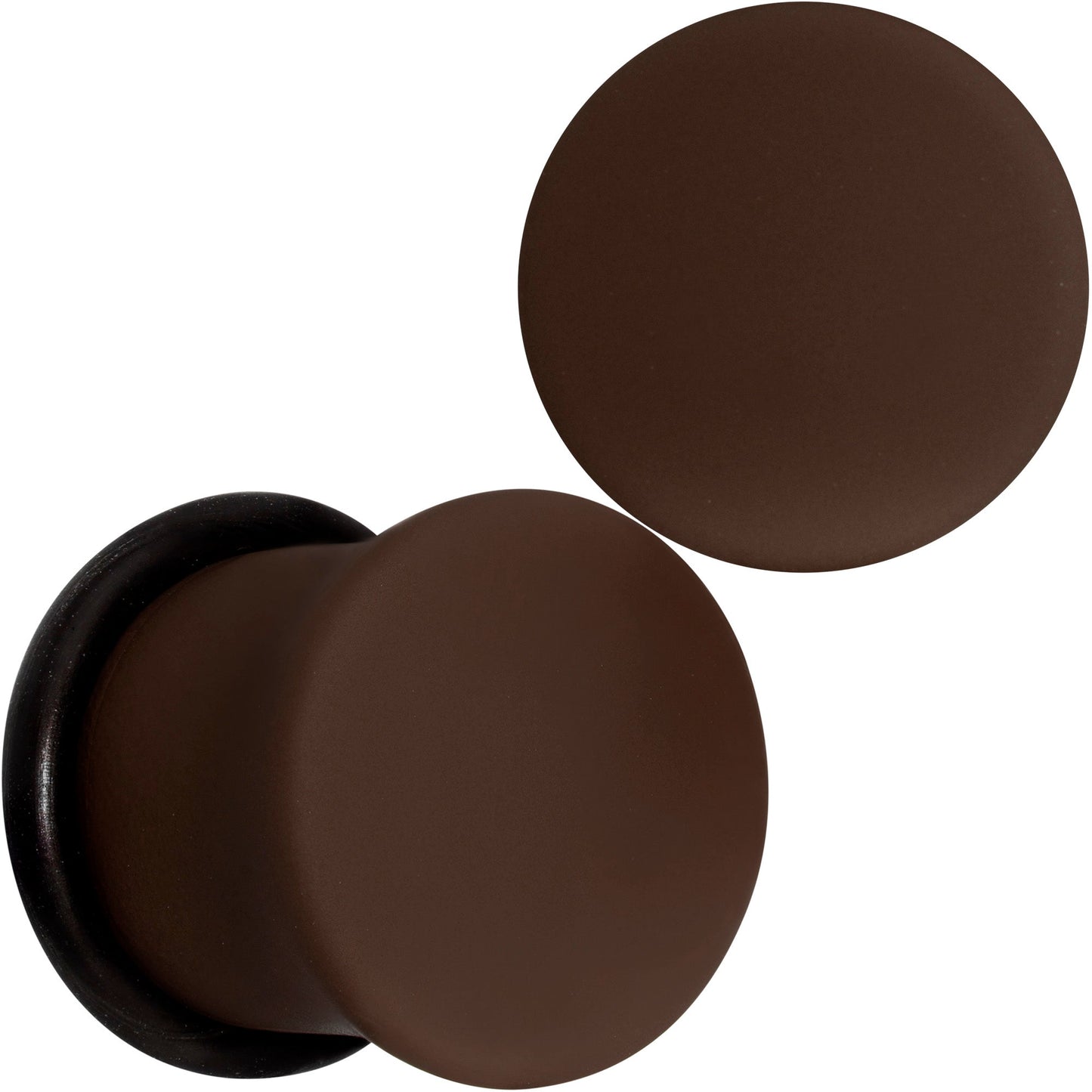 Delicious Dark Brown Matte Acrylic Single Flare Plug Set