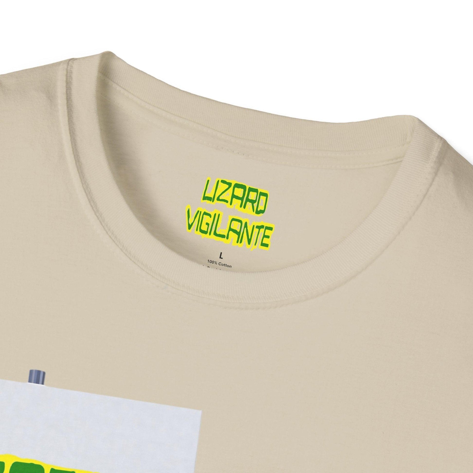 Lizard Vigilante Sign Unisex Softstyle T-Shirt - Lizard Vigilante