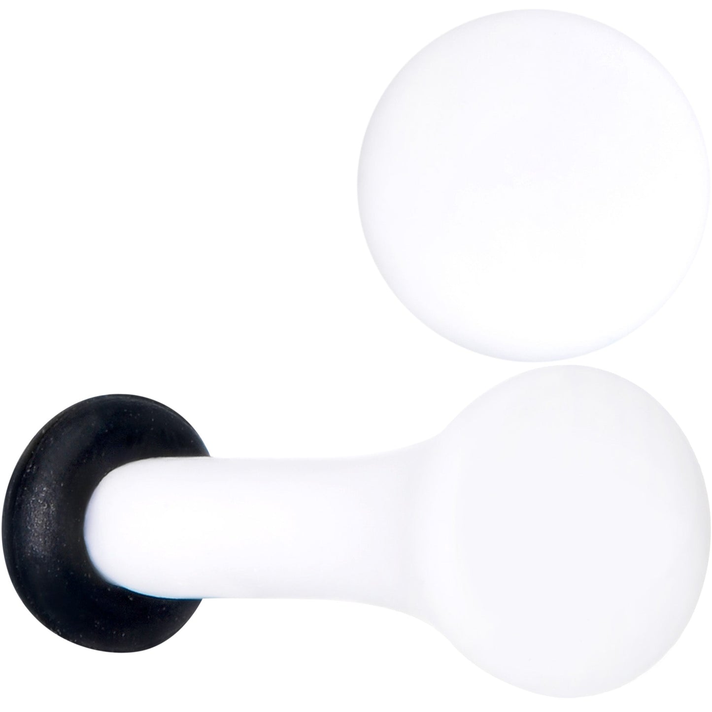 Wonderful White Matte Acrylic Single Flare Plug Set