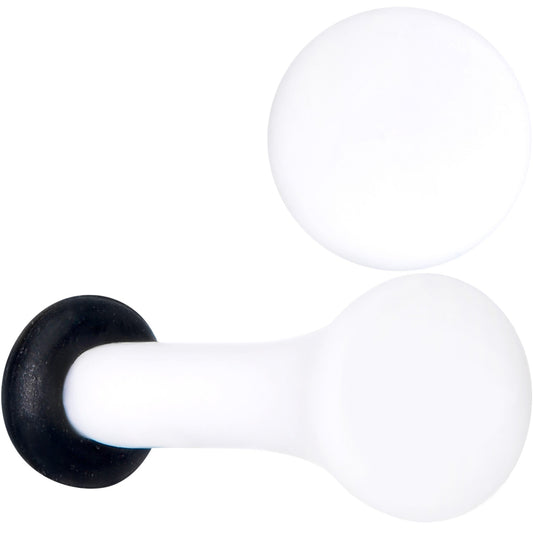 Wonderful White Matte Acrylic Single Flare Plug Set