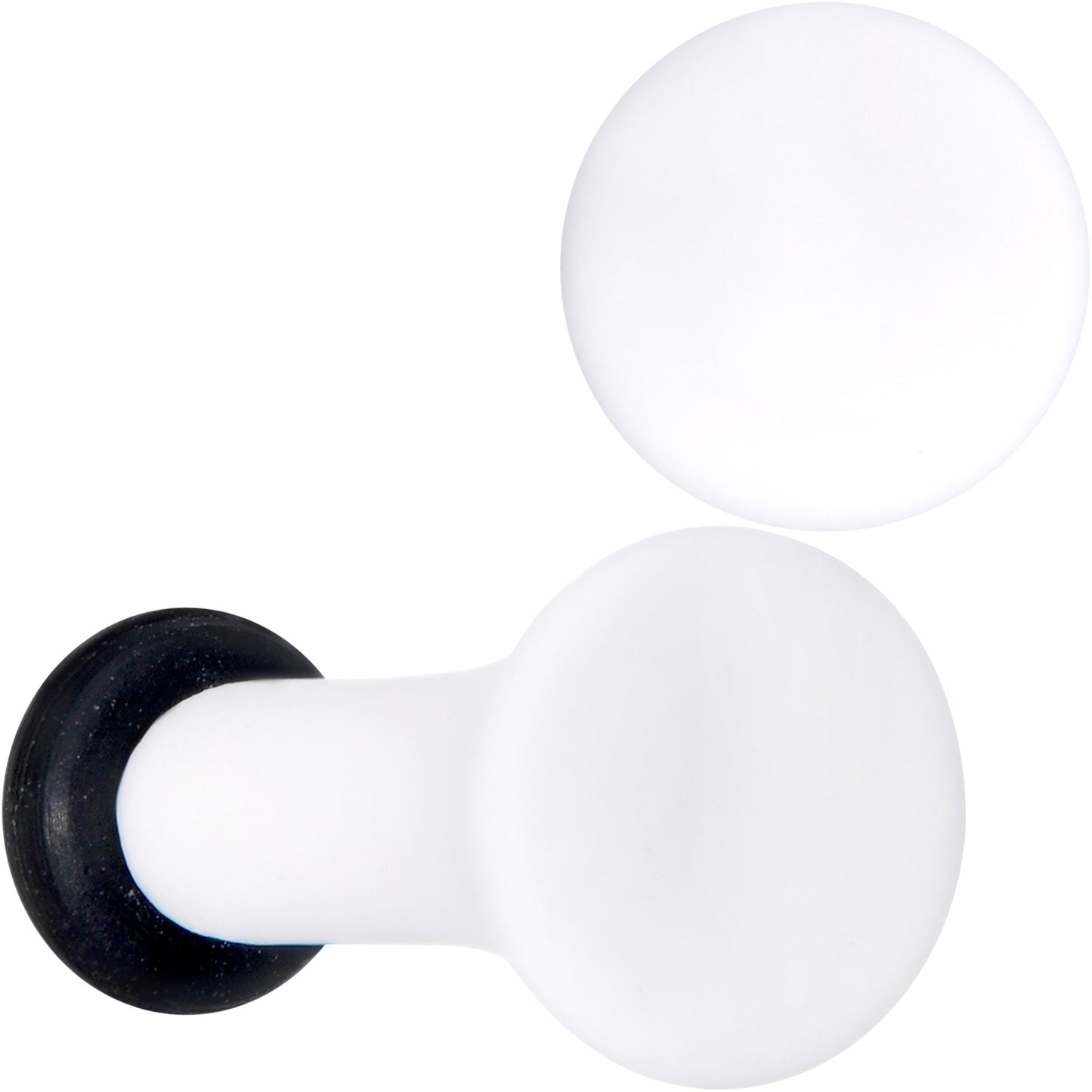Wonderful White Matte Acrylic Single Flare Plug Set