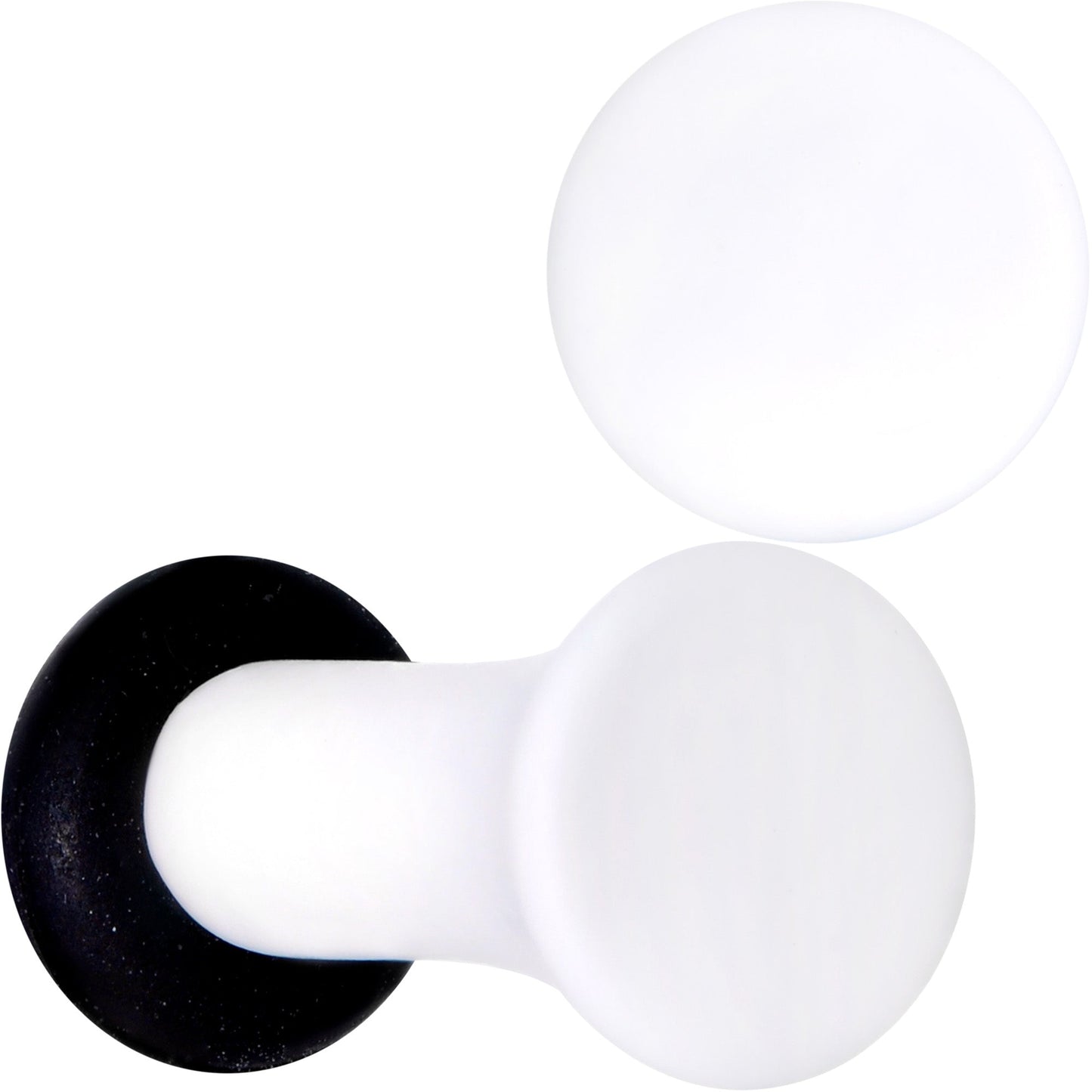 Wonderful White Matte Acrylic Single Flare Plug Set