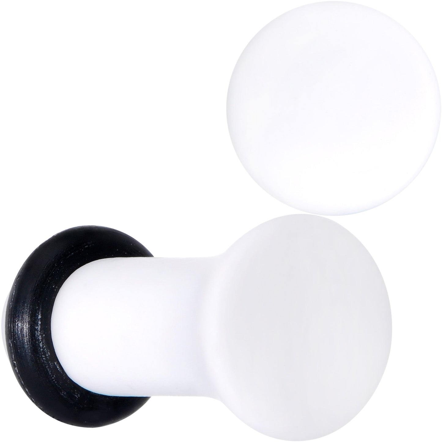Wonderful White Matte Acrylic Single Flare Plug Set