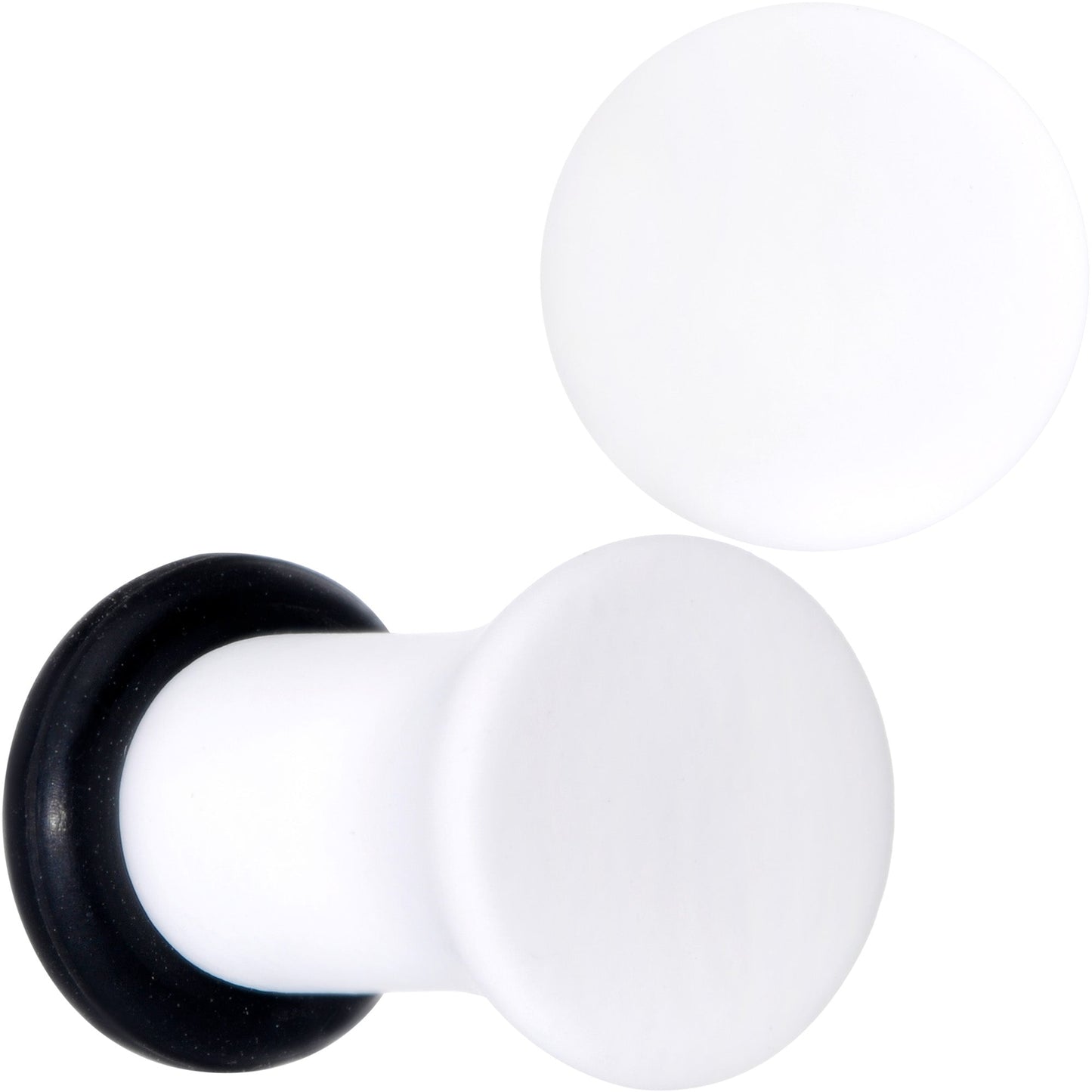 Wonderful White Matte Acrylic Single Flare Plug Set