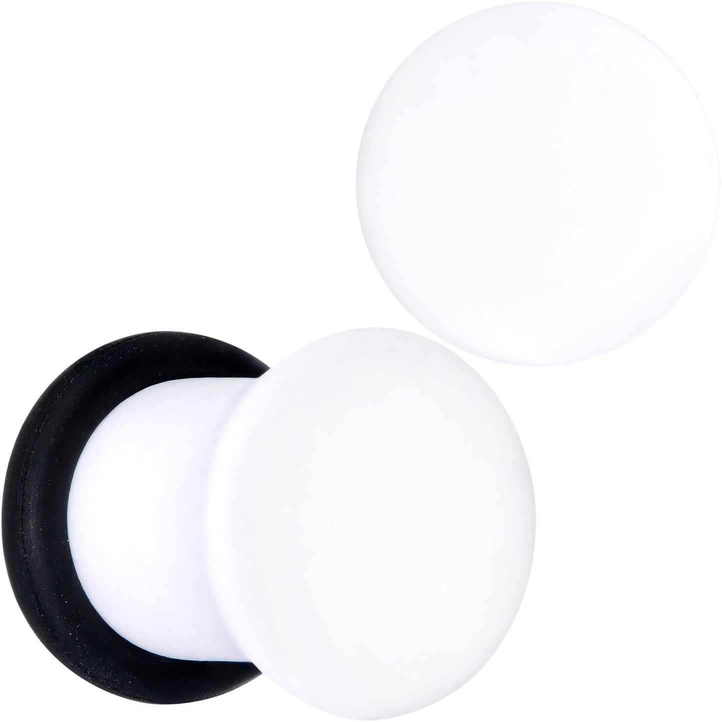 Wonderful White Matte Acrylic Single Flare Plug Set
