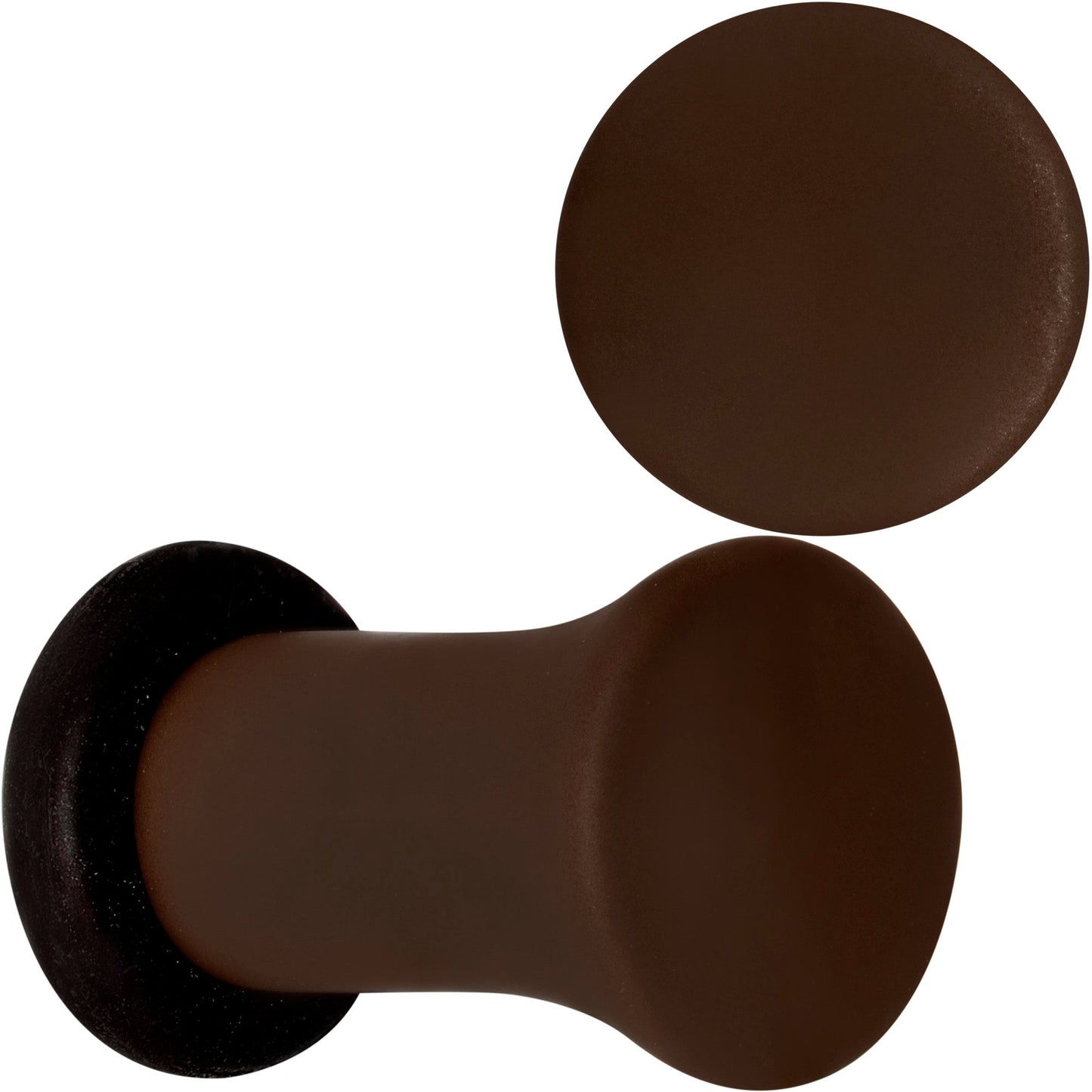 Delicious Dark Brown Matte Acrylic Single Flare Plug Set