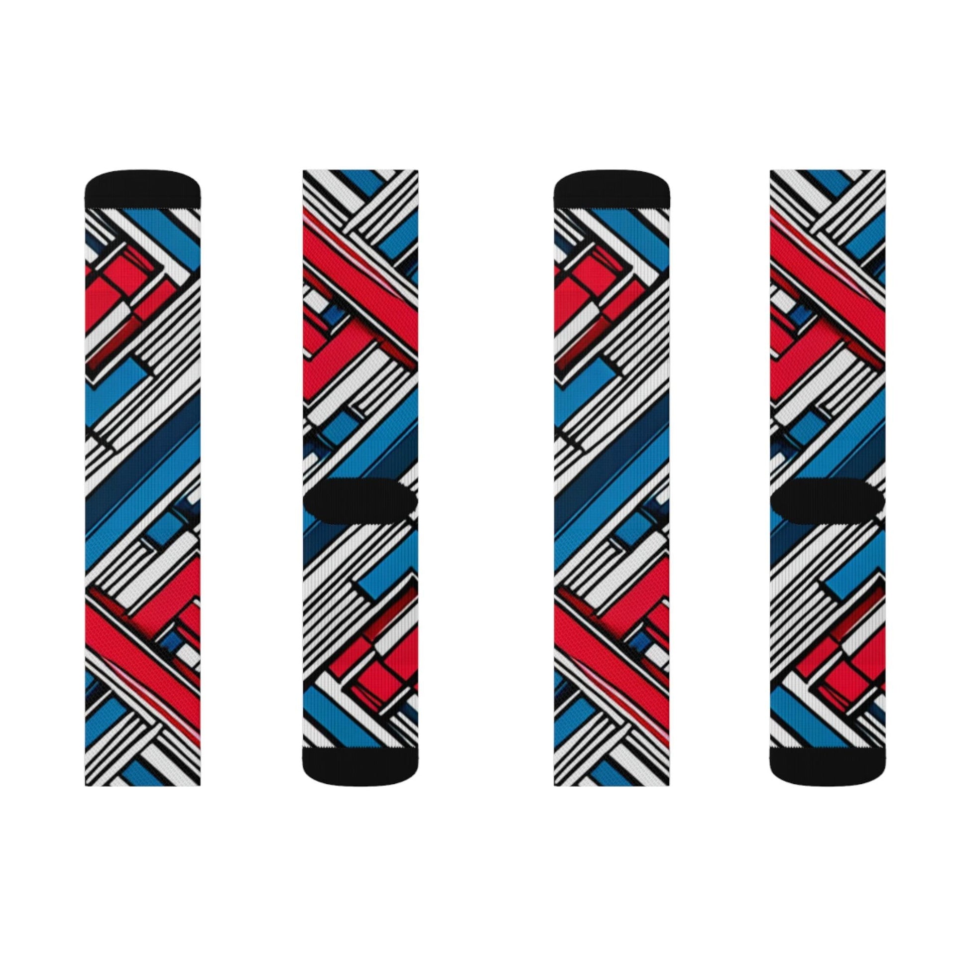 Geometric Patriot Sublimation Socks - Lizard Vigilante