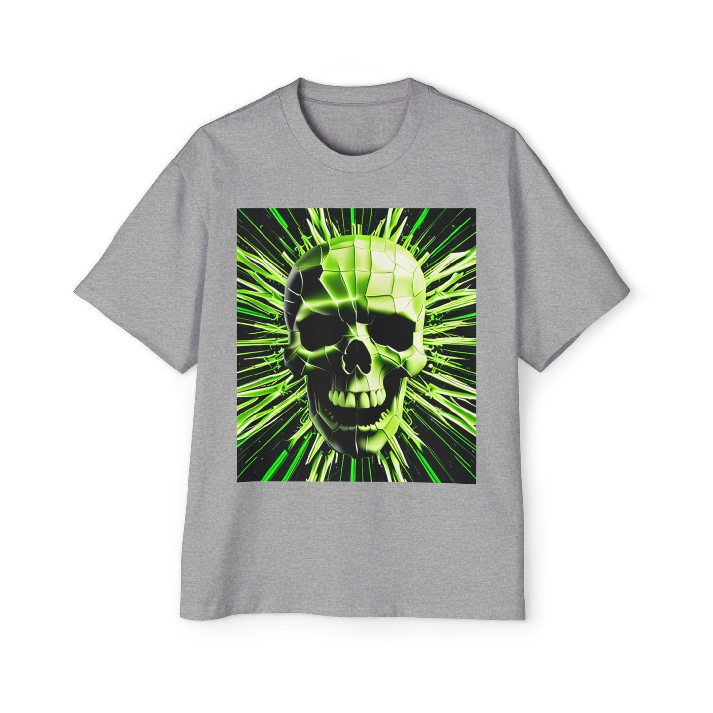 Skull Cracks Men's Heavy Oversized Tee - Lizard Vigilante