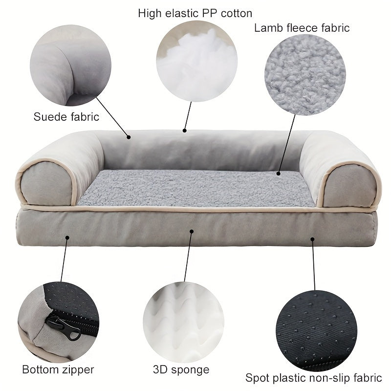 New Dog Sofa Pet Dog Bed Cat Bed Deep Sleep Dog House Square Thickened Warm Dog Mat Small Medium Large Dog House Pet Supplies Breathable Blanket Pet Dog Bed Dog Sofa Dog Bed Dog House Pet Supplies Accessories