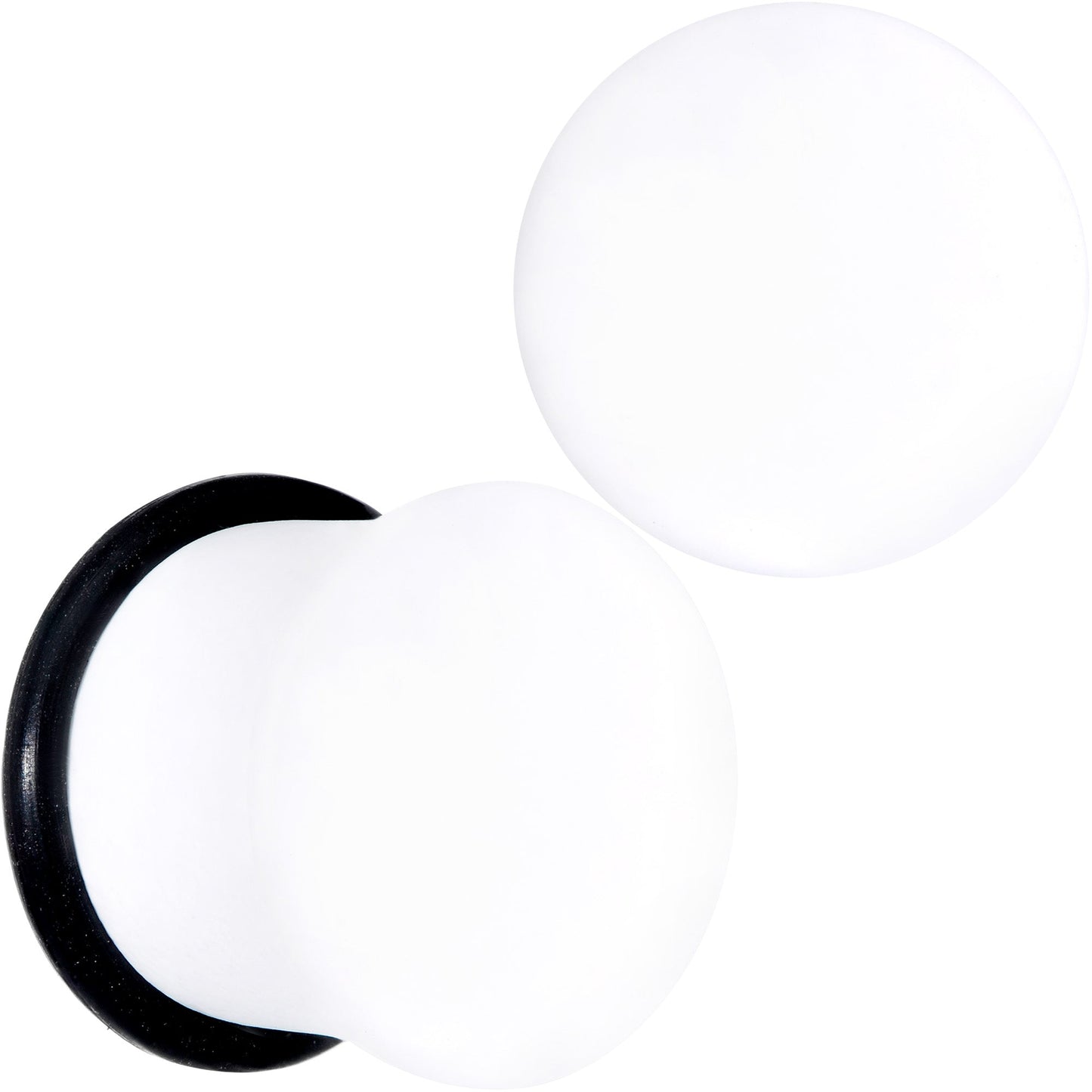 Wonderful White Matte Acrylic Single Flare Plug Set