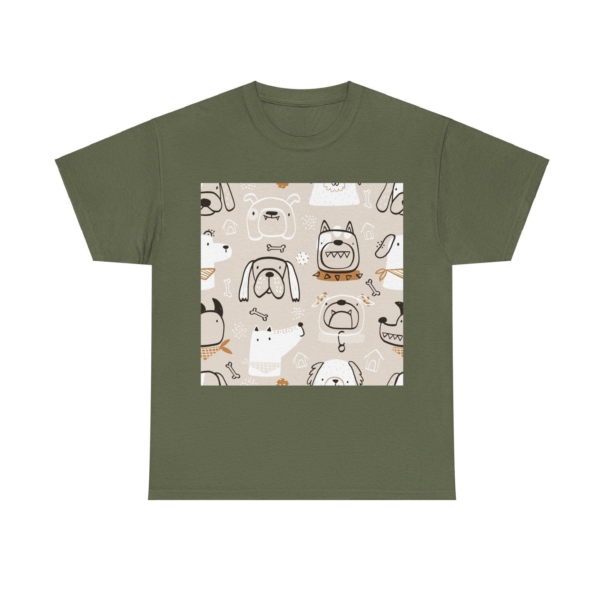 Illustrated Doggers 2 Unisex Heavy Cotton Tee - Premium T-Shirt from Printify - Just $24.20! Shop now at Lizard Vigilante