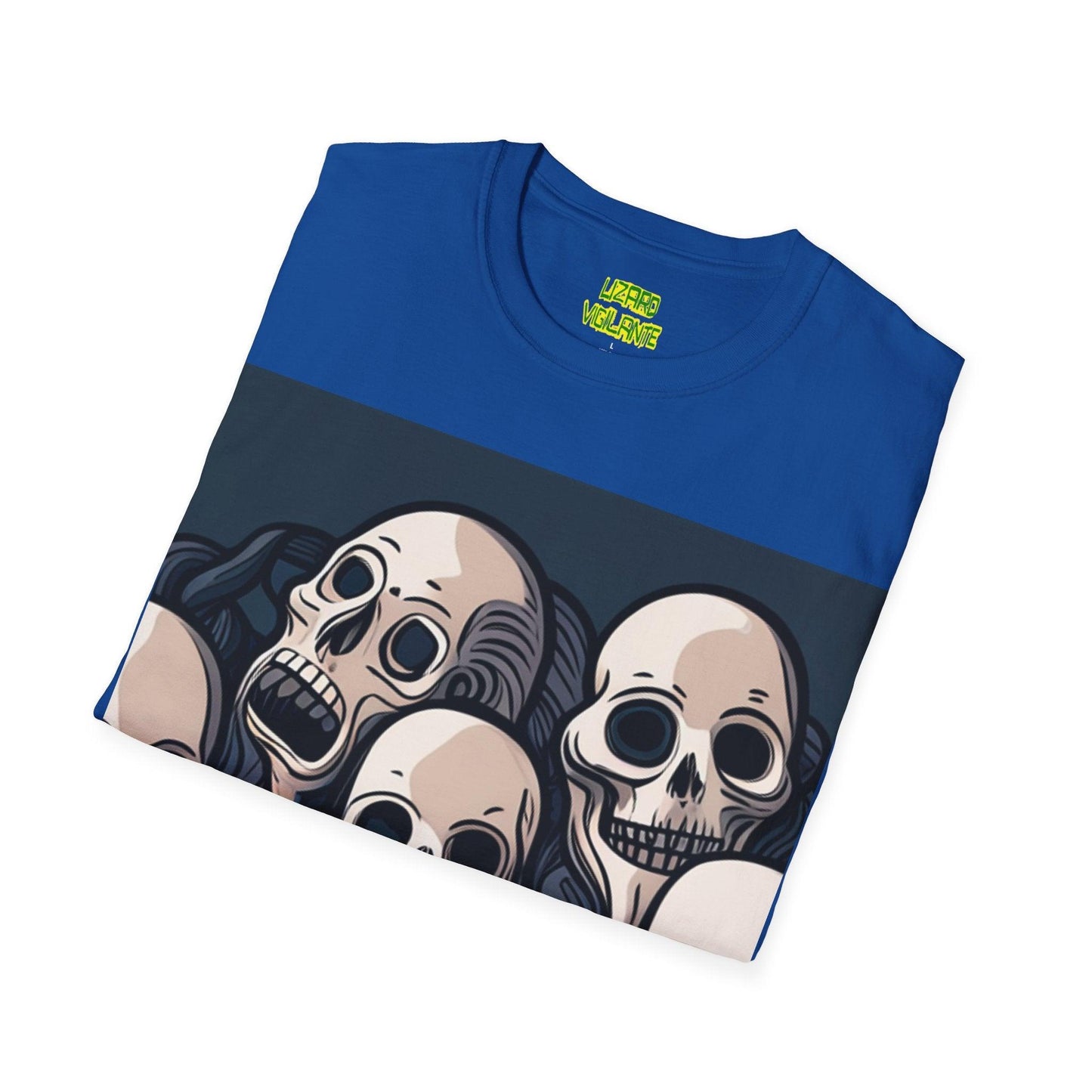 Comic Skulls Unisex Softstyle T-Shirt - Lizard Vigilante