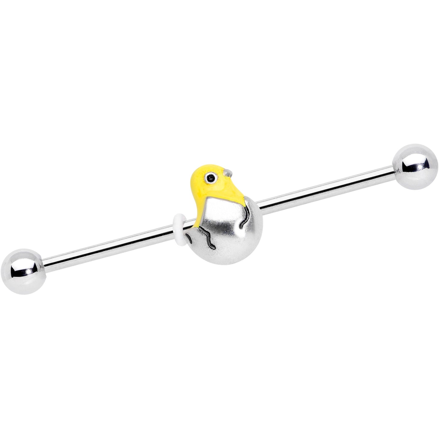 14G Hatching Easter Chick Industrial Barbell 38mm