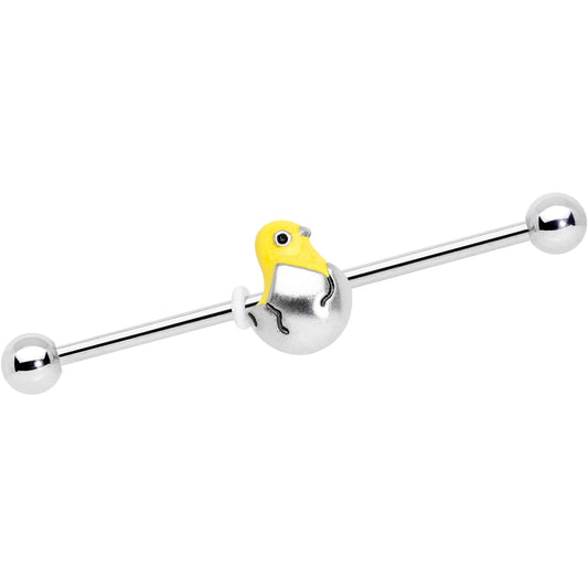 14G Hatching Easter Chick Industrial Barbell 38mm