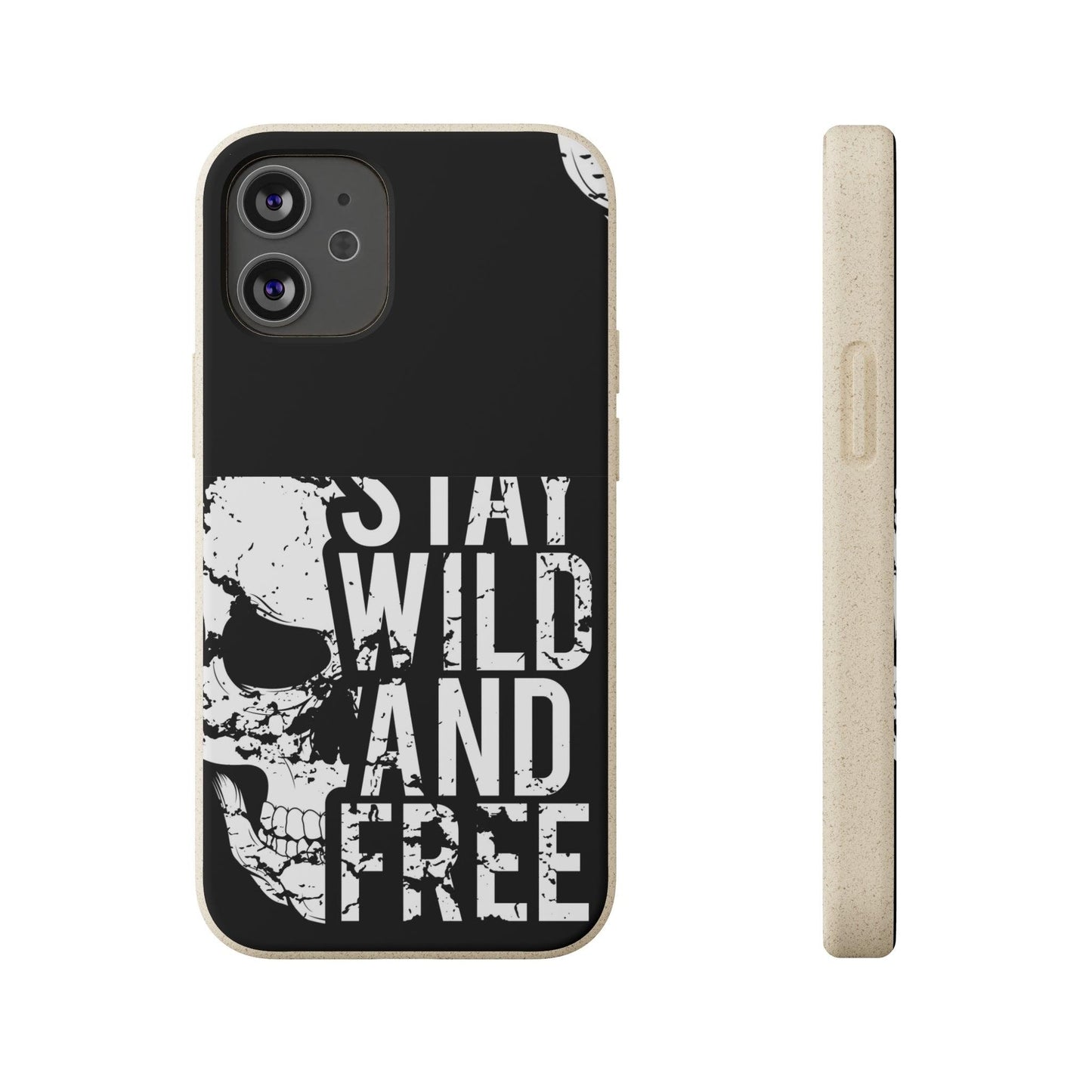 Stay Wild And Free Skull Biodegradable Cases - Lizard Vigilante