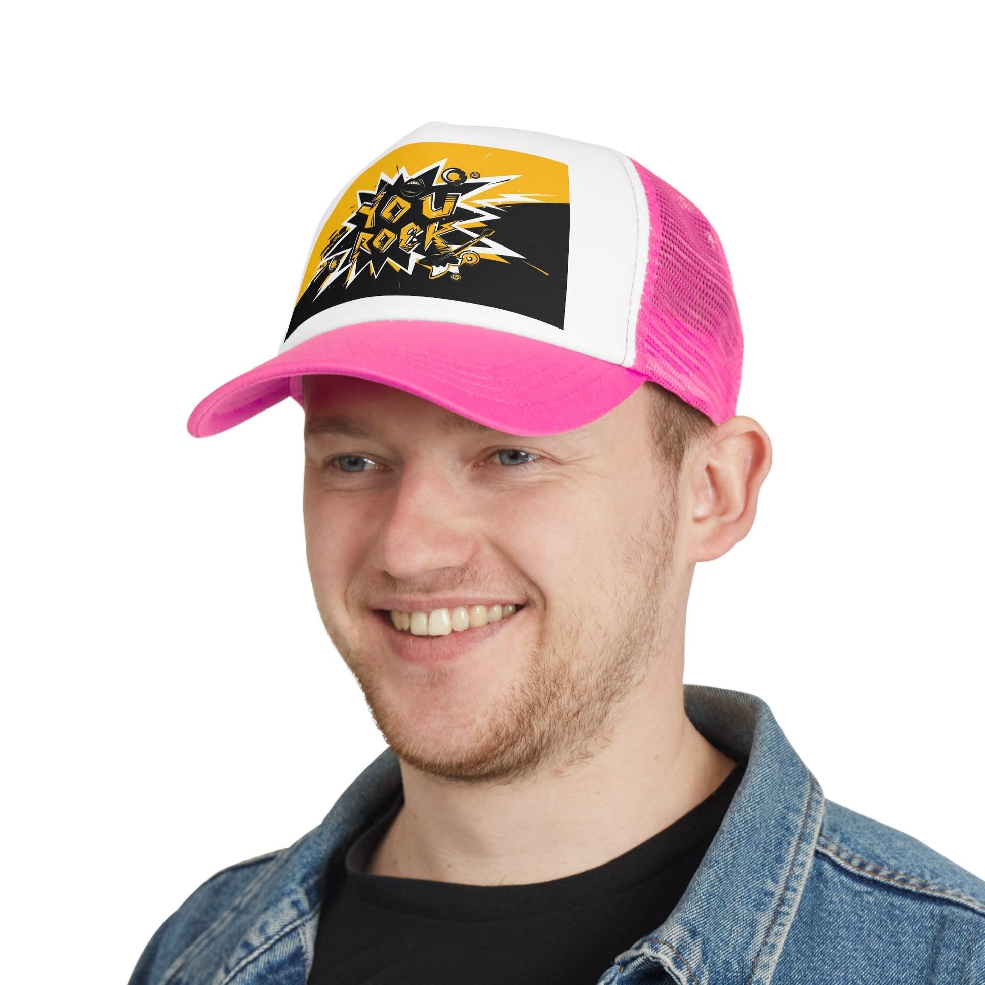 YOU ROCK New Graphic Mesh Cap - Premium Hats from Printify - Just $25.99! Shop now at Lizard Vigilante