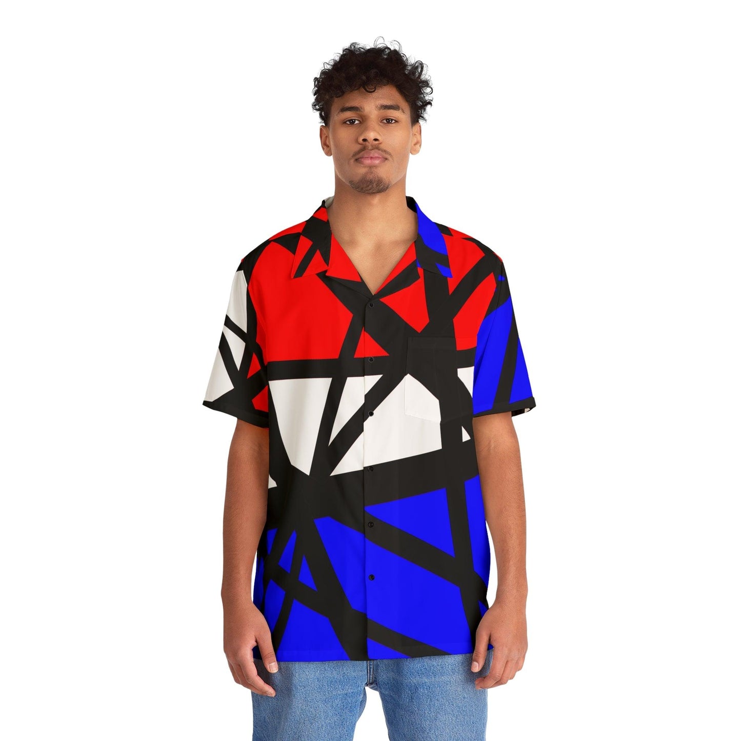 VH 4 Men's USA Flag Van Hawaiian Halen Shirt - Premium All Over Prints from Printify - Just $64.99! Shop now at Lizard Vigilante