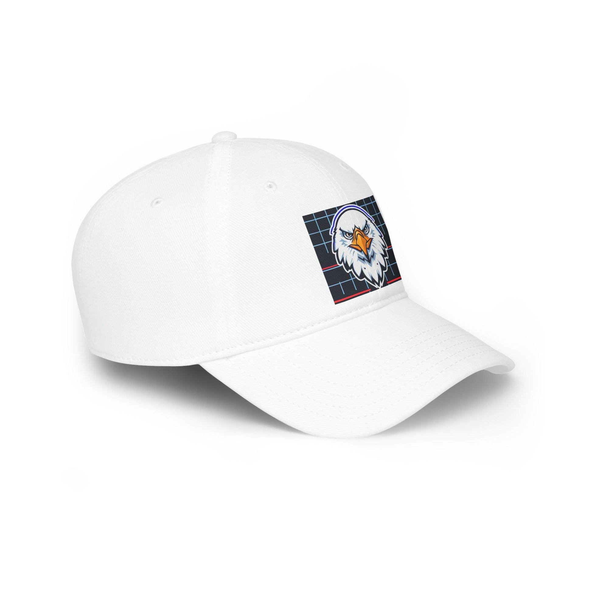 Bald Eagle Grid Graphic Low Profile Baseball Cap - Lizard Vigilante