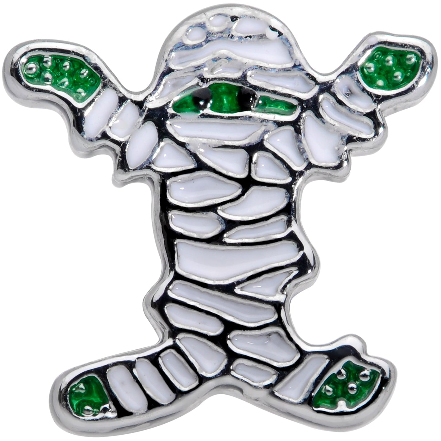 16G 5/16 Green Mummy Halloween Labret Monroe Tragus