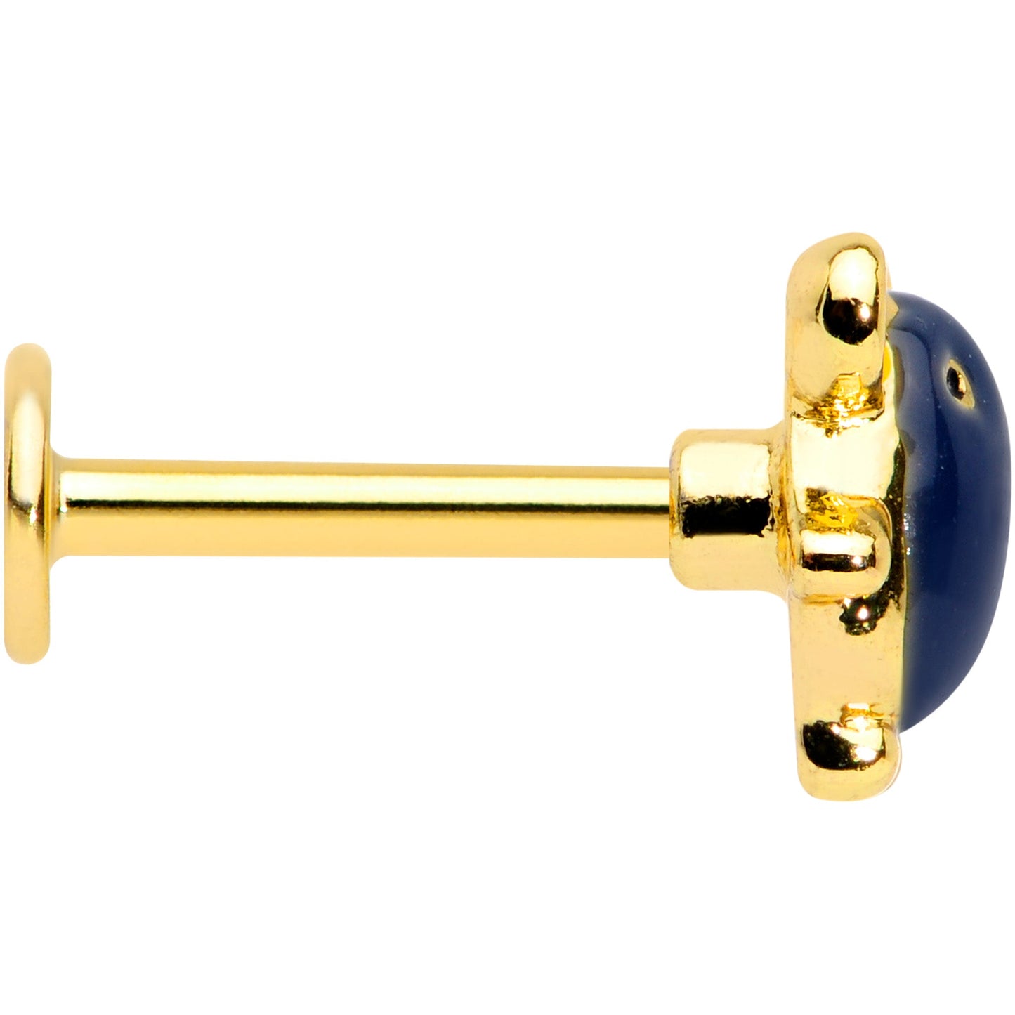 16G 5/16 Gold Tone Black Mouse Labret Monroe Tragus