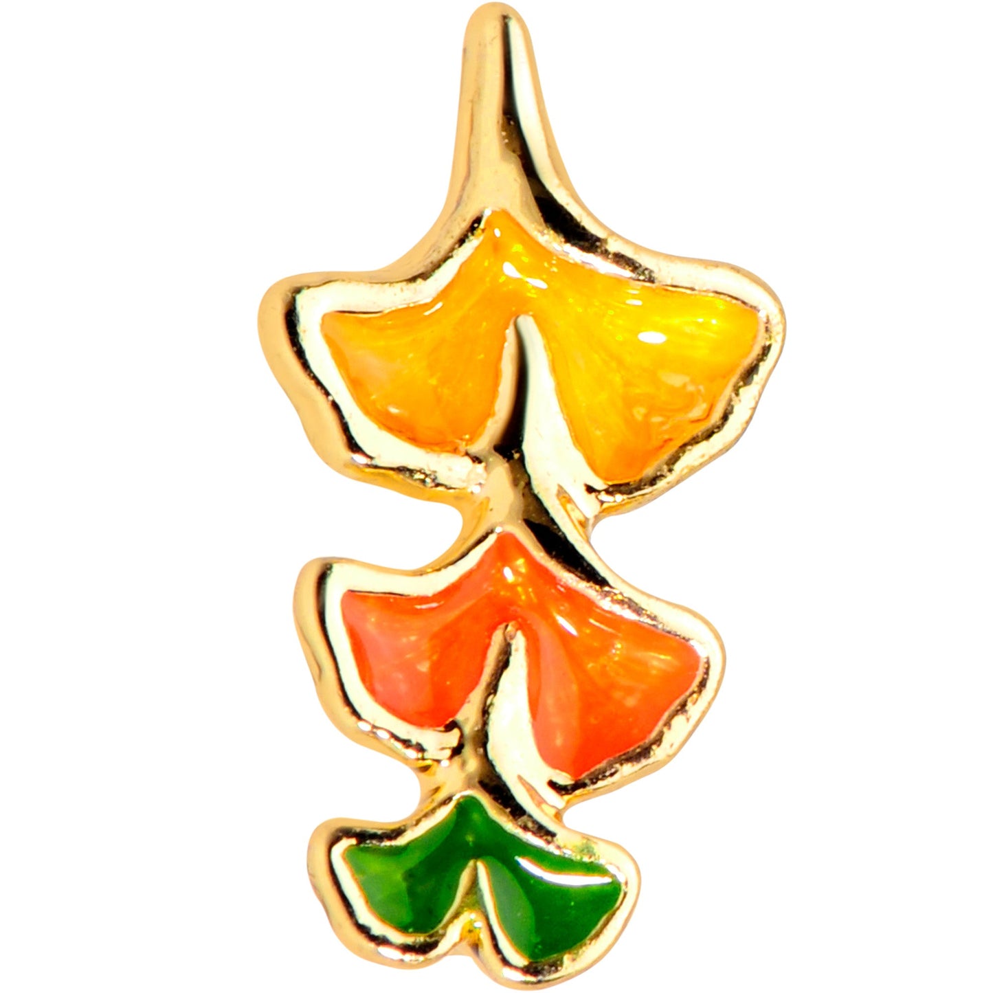 16G 5/16 Gold Tone Autumn Leaves Fall Labret Monroe Tragus