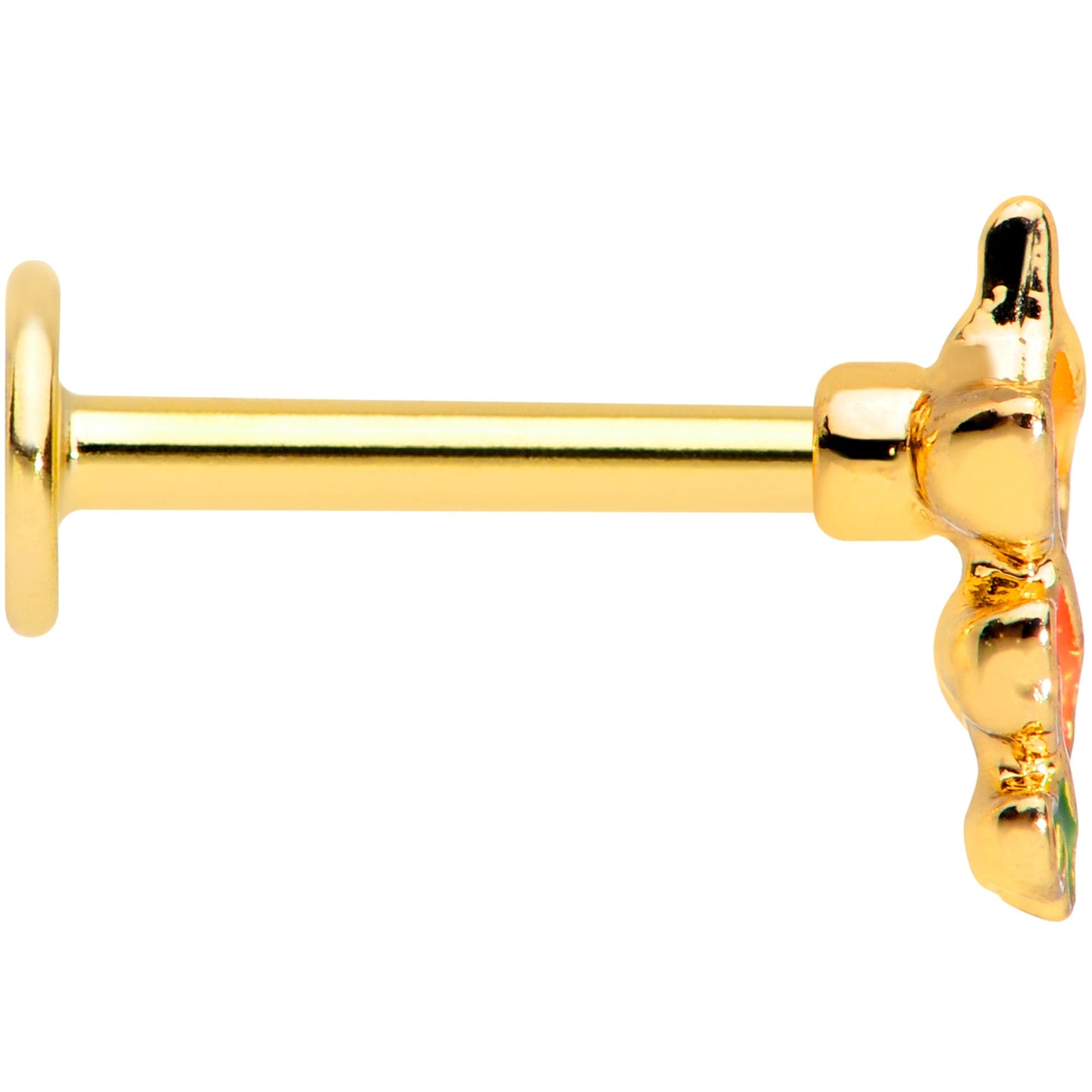 16G 5/16 Gold Tone Autumn Leaves Fall Labret Monroe Tragus