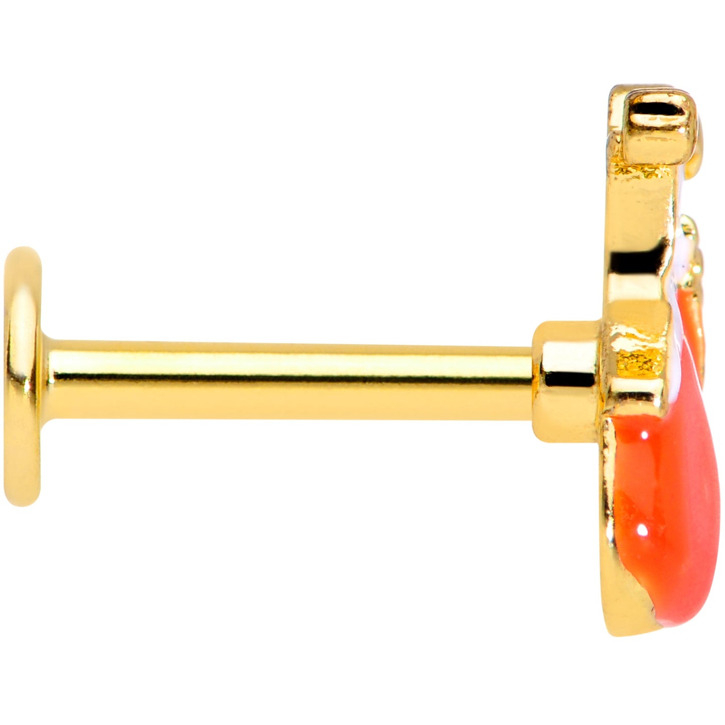 16G 5/16 Gold Tone Haunted Pumpkin Halloween Labret Monroe Tragus