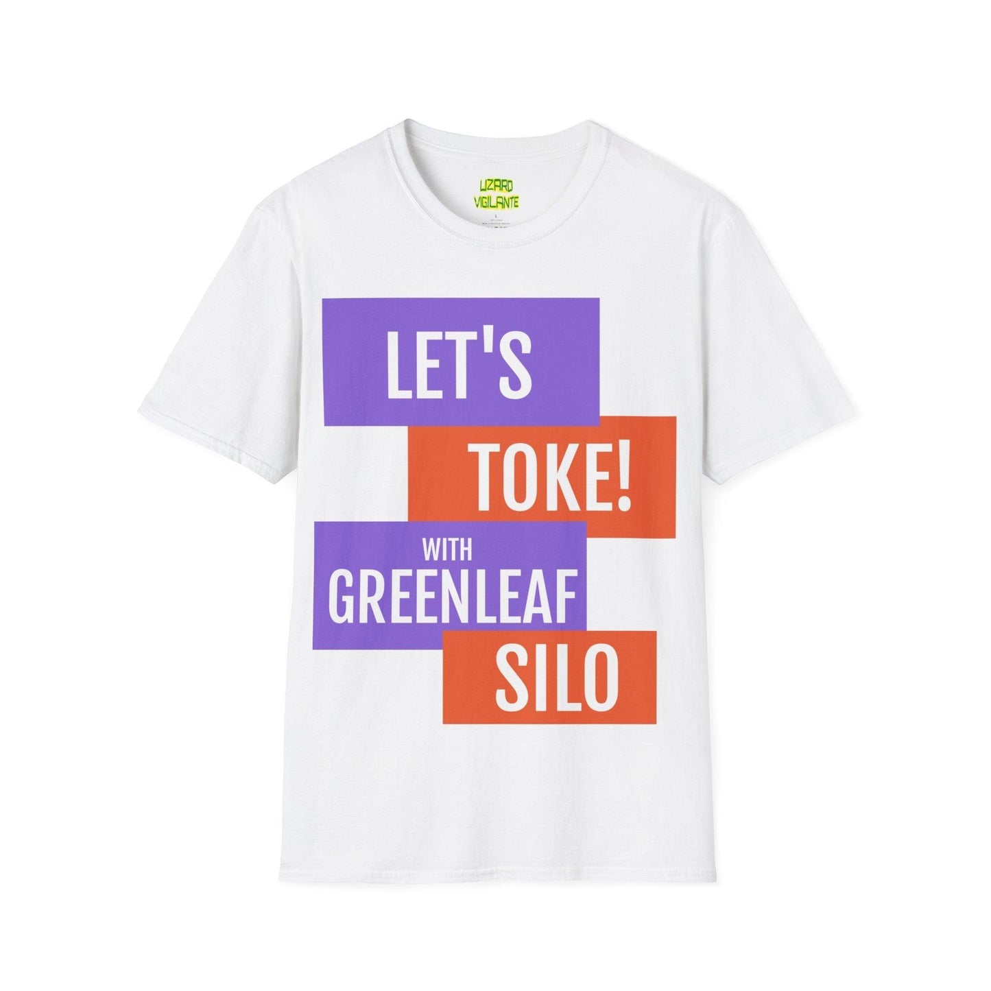 LET'S TOKE! With GreenLeaf Silo Unisex Softstyle T-Shirt / Weed Band Tee - Lizard Vigilante