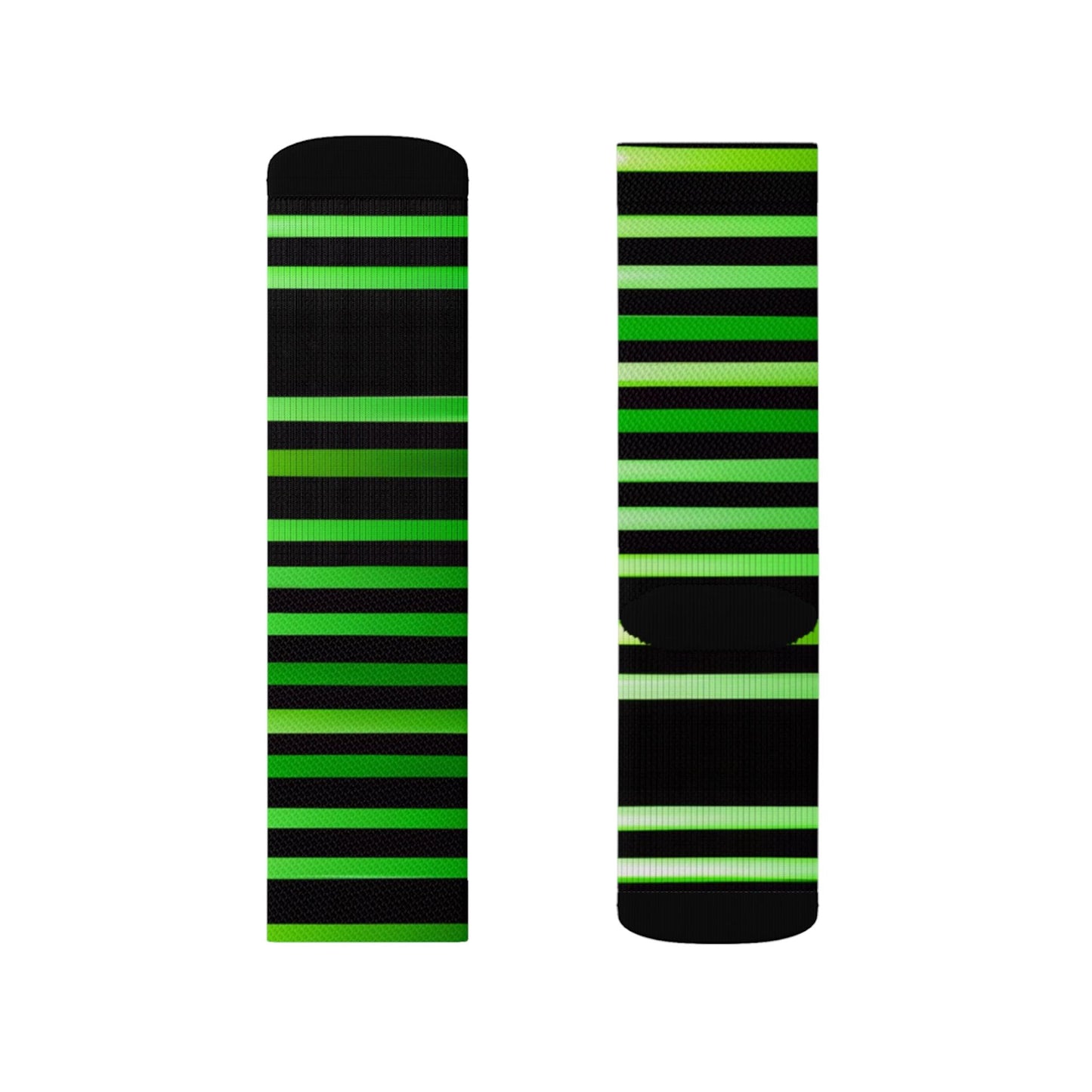 Green Black Lines Sublimation Socks - Lizard Vigilante