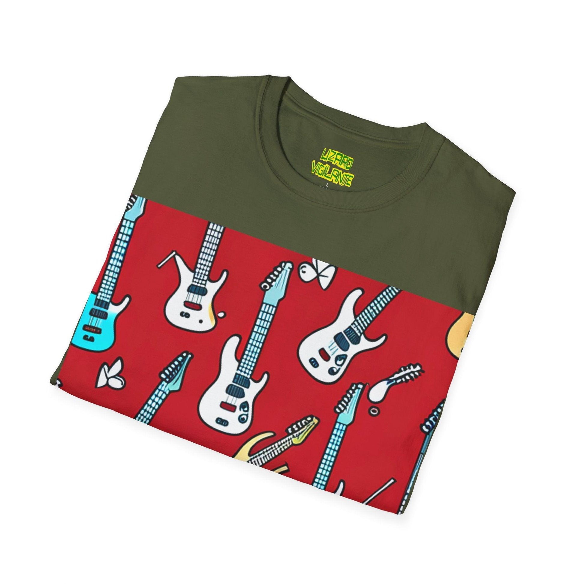 Polka Dot Guitar Unisex Softstyle T-Shirt - Lizard Vigilante